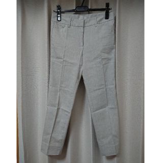 ギャップ(GAP)のGAP 麻混ストレッチスリムクロップドパンツ ライトグレー Ｓサイズ相当(クロップドパンツ)