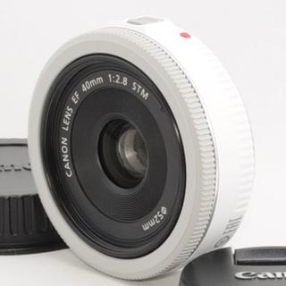 キヤノン(Canon)の❤️美品❤️単焦点❤️Canon EF 40mm 2.8 STM ホワイト (レンズ(単焦点))