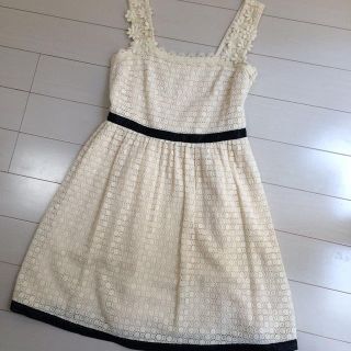 ジルバイジルスチュアート(JILL by JILLSTUART)のコットンレース ワンピース リボン付き(ミニワンピース)