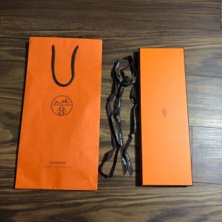 Hermes - 【美品】HERMES エルメス ネクタイ 箱 リボン 紙袋