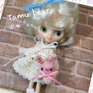 2cmミニチュアあみぐるみ〜ピンクうさぎ ** Tamu bear #4(あみぐるみ)