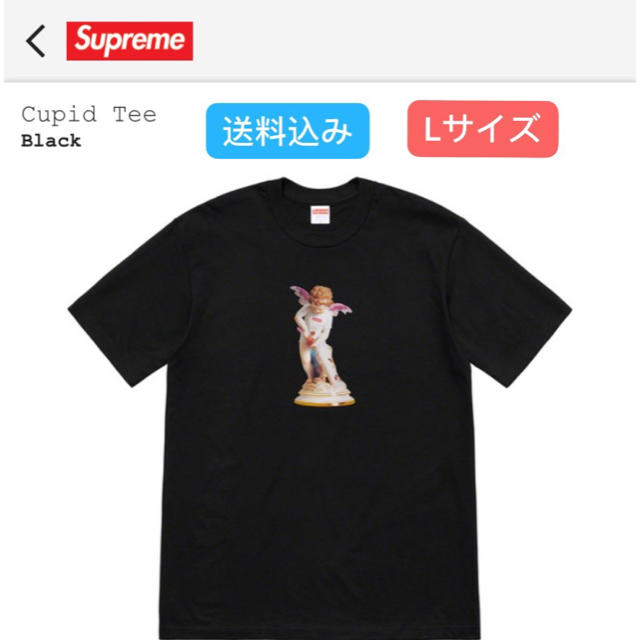 定番の冬ギフト Supreme - L ブラック  Tee Cupid Tシャツ/カットソー(半袖/袖なし)