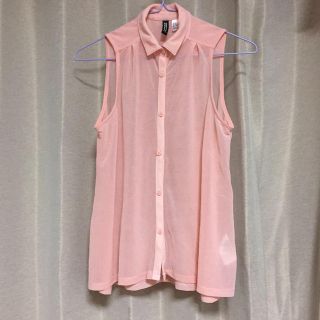 エイチアンドエム(H&M)のH&M♡シフォンノースリーブシャツ(シャツ/ブラウス(半袖/袖なし))