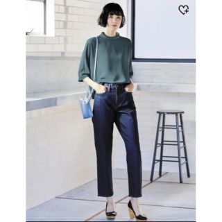 ユニクロ(UNIQLO)の【新品未使用】完売品  ユニクロ  ドレープブラウス   グリーン L (シャツ/ブラウス(長袖/七分))