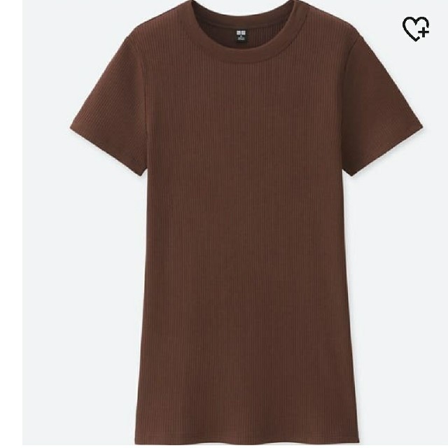 UNIQLO(ユニクロ)のUNIQLO　スピーマコットンリブクルーネックT レディースのトップス(Tシャツ(半袖/袖なし))の商品写真