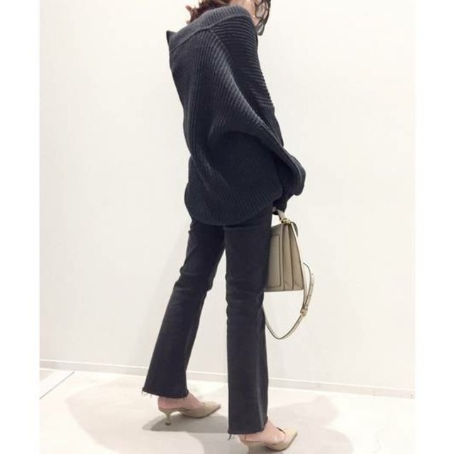 L'Appartement DEUXIEME CLASSE(アパルトモンドゥーズィエムクラス)の新品■Twins Florence■V/N Oversize Knit■ブラック レディースのトップス(ニット/セーター)の商品写真