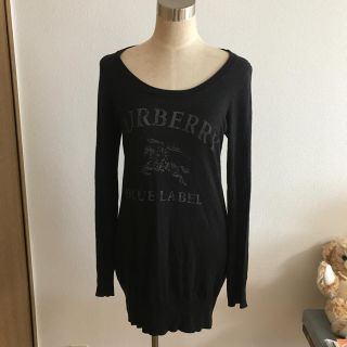 バーバリーブルーレーベル(BURBERRY BLUE LABEL)のバーバリーブルーレーベル チュニック  黒  Mサイズ 中古品(チュニック)