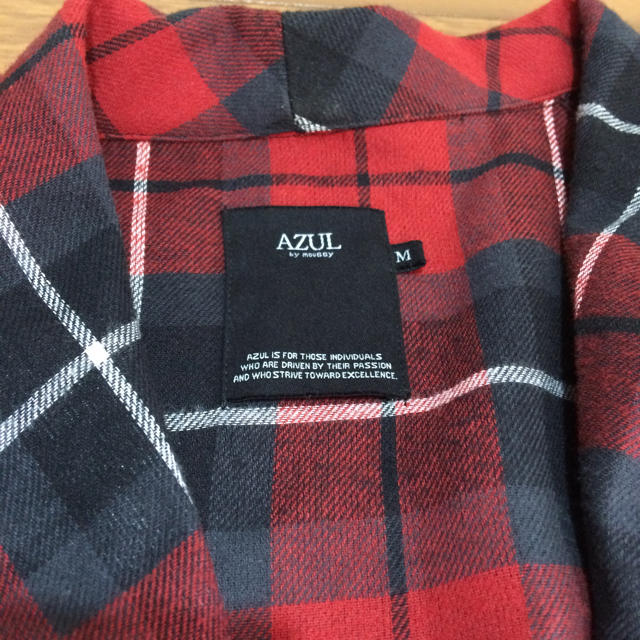 AZUL by moussy(アズールバイマウジー)のAZUL チェックガウン Mサイズ レディースのジャケット/アウター(ガウンコート)の商品写真