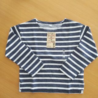 ムジルシリョウヒン(MUJI (無印良品))の★値下げ★無印良品 ボーダーTシャツ 110(Tシャツ/カットソー)