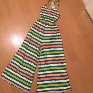 マウジー(moussy)の夏物 マキシ ロンパース サロペット(オールインワン)