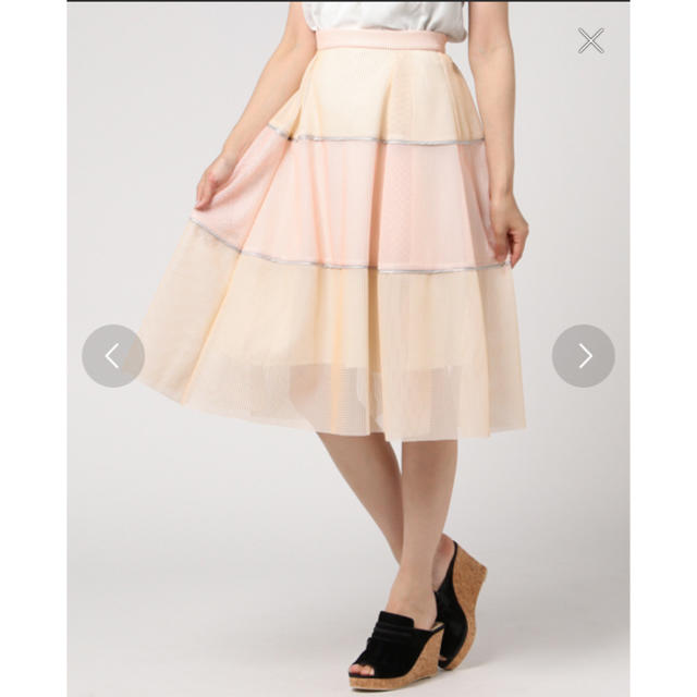 MERCURYDUO(マーキュリーデュオ)のフレアスカート  マーキュリーデュオ  春 ピンク レディースのスカート(ひざ丈スカート)の商品写真