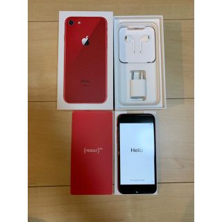 アイフォーン(iPhone)のiPhone8 RED 64GB simフリー (スマートフォン本体)