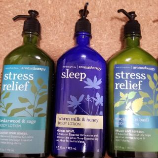 バスアンドボディーワークス(Bath & Body Works)の特別価格！アロマセラピー★ボディローション4種類より選択(ボディローション/ミルク)