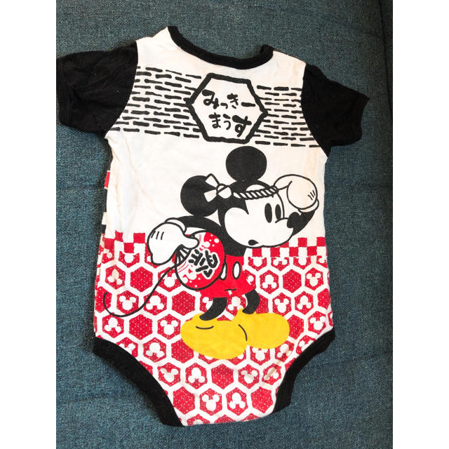 Disney(ディズニー)の夏用ロンパース ミッキー キッズ/ベビー/マタニティのベビー服(~85cm)(ロンパース)の商品写真