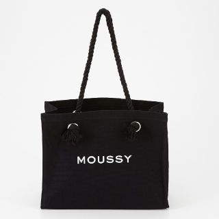 マウジー(moussy)の安心の値札タグつき正規品SOUVENIR SHOPPERブラック 折り畳み郵送 (トートバッグ)