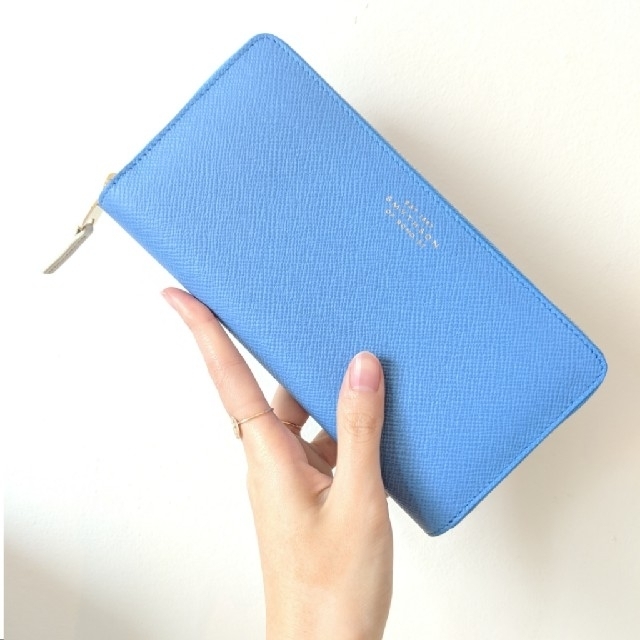 １点限り【新品・一番人気】Smythson パナマ スマイソンブルー 長財布