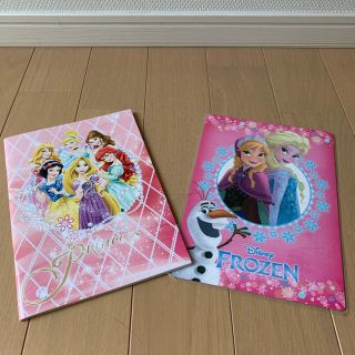 ディズニー(Disney)のプリンセスノート&アナ雪プラスチック製下敷き(ノート/メモ帳/ふせん)