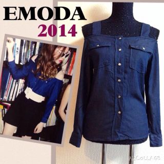 エモダ(EMODA)の💠EMODAオフショルダーデニムシャツ(シャツ/ブラウス(長袖/七分))