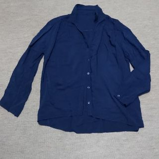 ユナイテッドアローズグリーンレーベルリラクシング(UNITED ARROWS green label relaxing)の【USED】ユナイテッドアローズ さらさらふんわり ネイビー シャツブラウス(シャツ/ブラウス(長袖/七分))