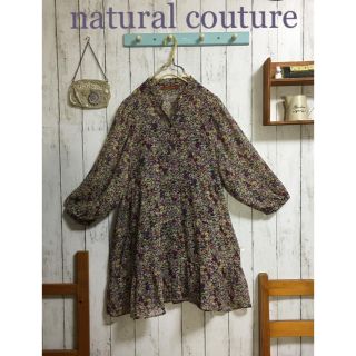 ナチュラルクチュール(natural couture)の＊natural couture ナチュラルクチュール 花柄チュニック＊(ひざ丈ワンピース)