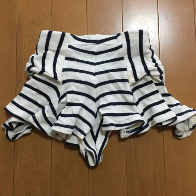 SNIDEL(スナイデル)のsnidel girl ボーダー　キュロット　パンツ キッズ/ベビー/マタニティのキッズ服女の子用(90cm~)(パンツ/スパッツ)の商品写真