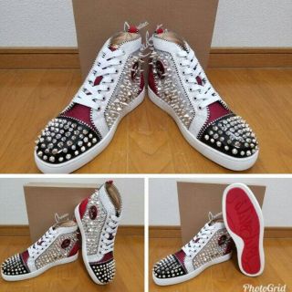 Christian Louboutin シルバースタッズ ハイカットスニーカー メンズの通販 ラクマ