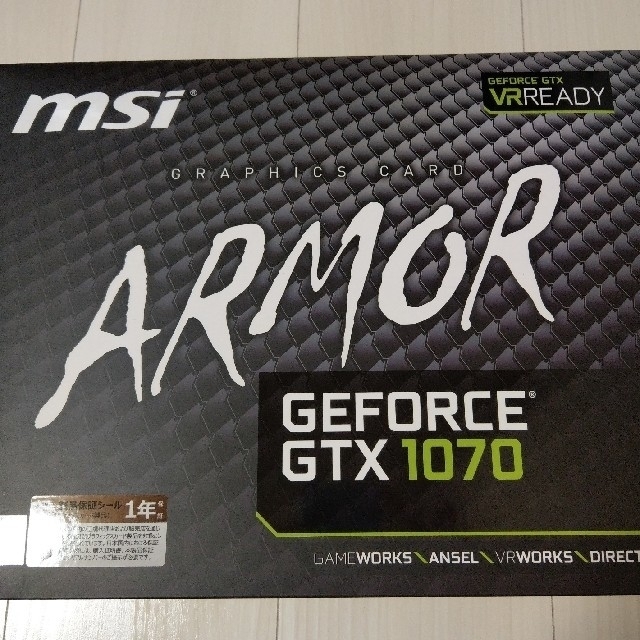 スマホ/家電/カメラ[お得]msi GeForce GTX 1070 ARMOR 8G OC