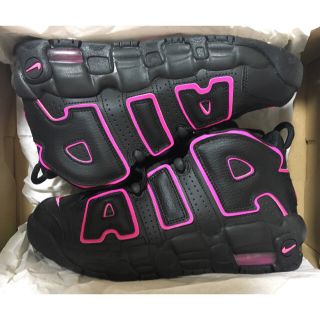 ナイキ(NIKE)の新品❤️24cm モアテン ピンク ブラック AIR MORE UPTEMP(スニーカー)