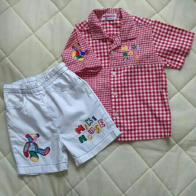 ミキハウス パンツ 90 レトロキッズ服男の子用(90cm~)