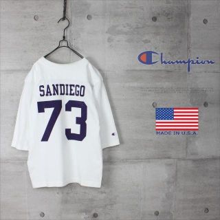 チャンピオン(Champion)のゆう。様専用 古着 Champion 五分袖 フットボールTシャツ USA製(Tシャツ/カットソー(半袖/袖なし))