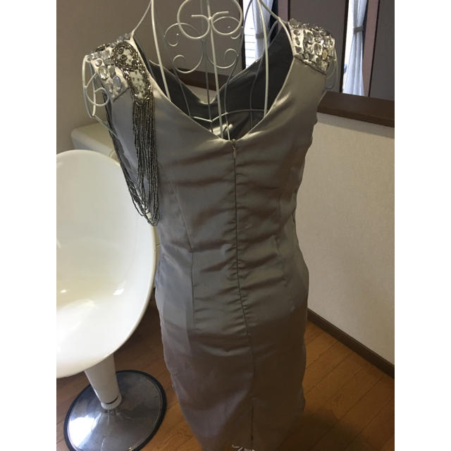 ビジュー&肩チェーン付き ナイトドレス レディースのフォーマル/ドレス(ナイトドレス)の商品写真