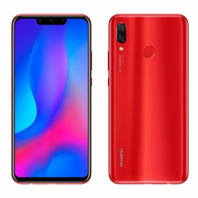 HUAWEI nova3 レッド 国内版 SIMフリー - スマートフォン本体