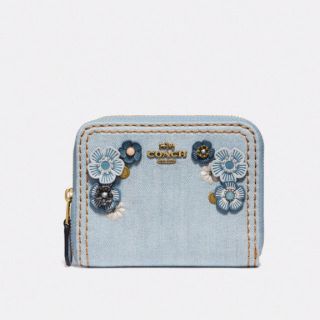 コーチ(COACH)のCOACH スモール ジップ アラウンド ウォレット ウィズ ティー ローズ(財布)