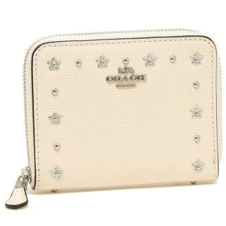 コーチ(COACH)の＊＊新品＊＊COACH 日本未入荷！最安値２ツ折り財布！お花とスタッズ～LA発！(財布)