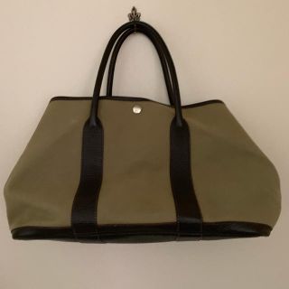 エルメス(Hermes)のエルメス ガーデンパーティー カーキ HERMES(トートバッグ)