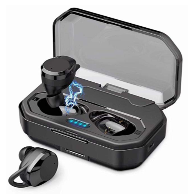 オススメ☆【IPX7完全防水】Bluetooth ワイヤレスイヤホン スマホ/家電/カメラのオーディオ機器(ヘッドフォン/イヤフォン)の商品写真