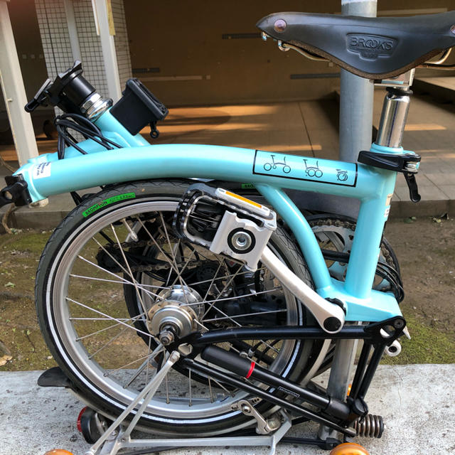 BROMPTON(ブロンプトン)の2013ブロンプトンH6RD ハブダイナモ Brooks サドル カスタム多数 スポーツ/アウトドアの自転車(自転車本体)の商品写真