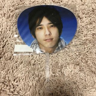 アラシ(嵐)の嵐 二宮和也 ミニ うちわ AROUND ASIA 2008 in TOKYO(アイドルグッズ)