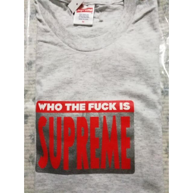 supreme who the fuck tee grey m