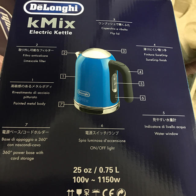 DeLonghi(デロンギ)のデロンギ  電気ケトル スマホ/家電/カメラの生活家電(電気ケトル)の商品写真