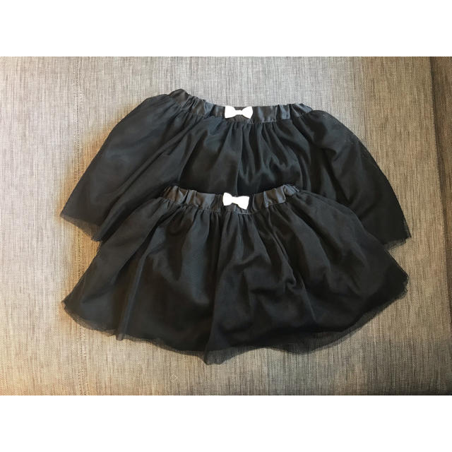 anyFAM(エニィファム)の【おそろ】anyfam 100と110 黒チュールスカート キッズ/ベビー/マタニティのキッズ服女の子用(90cm~)(スカート)の商品写真