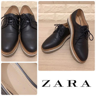 ザラ(ZARA)のZARA ザラ プラットフォーム レースアップシューズ(ローファー/革靴)