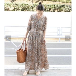 プラージュ(Plage)のbetty様専用 Plage rustic flower ギャザーワンピース(ロングワンピース/マキシワンピース)