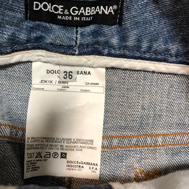 DOLCE&GABBANA(ドルチェアンドガッバーナ)のドルガバ ドルチェ&ガッバーナ デニムスカート 36 レディースのパンツ(デニム/ジーンズ)の商品写真