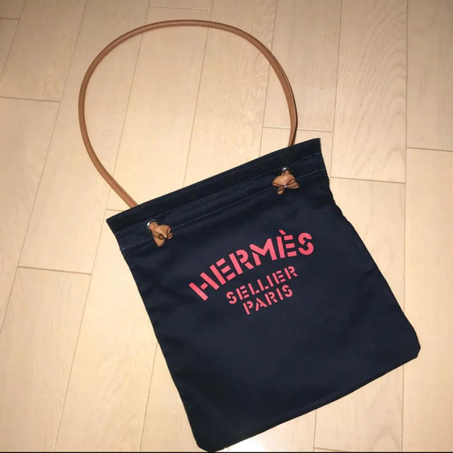 Hermes - ＜エルメス＞ アリーヌ キャンバストートバック（ネイビー