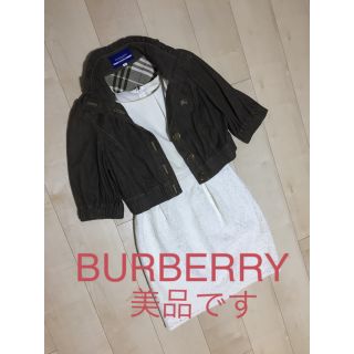 バーバリーブルーレーベル(BURBERRY BLUE LABEL)のBURBERRY デニムジャケット ショートコート 春コート(Gジャン/デニムジャケット)