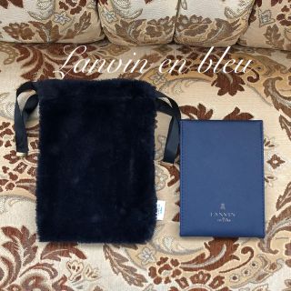 ランバンオンブルー(LANVIN en Bleu)の未使用 ランバンオンブルー ビッグミラー&もふもふ巾着(ミラー)