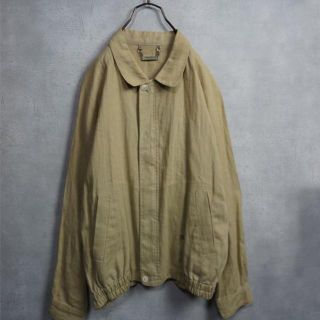 バーバリー(BURBERRY)の古着 レア バーバリー スイングトップ リネン 麻 ベージュ(ブルゾン)