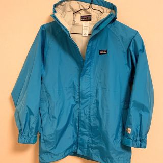 パタゴニア(patagonia)のパタゴニア ブルー マウンテンパーカー キッズ M 140㎝ 5回程着用(ジャケット/上着)