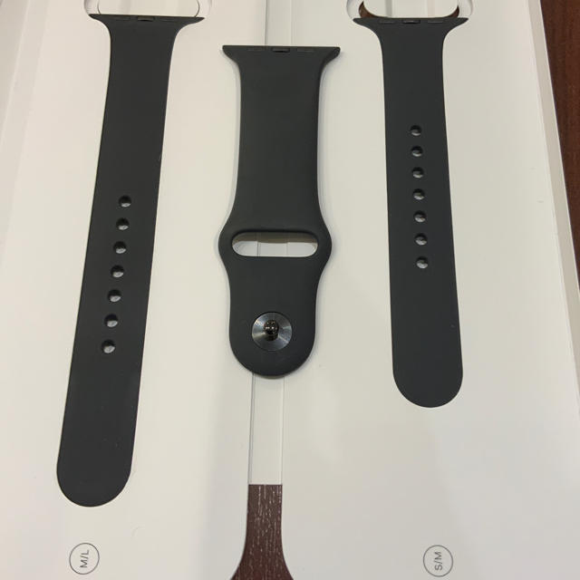 Apple Watch(アップルウォッチ)の(純正品) Apple Watch 44mm バンド ブラック メンズの時計(ラバーベルト)の商品写真